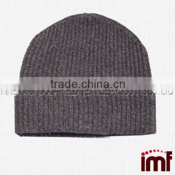 Men's 100% Cashmere Solid Knit Hat photo-2