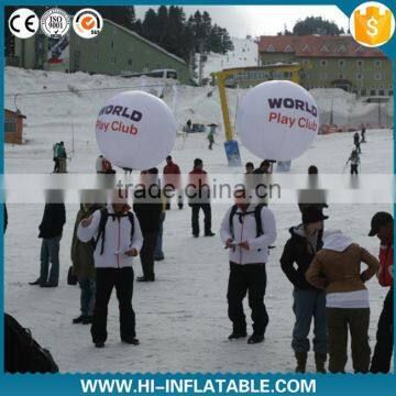 Customized logo printing inflatable led light ball backpack balloon