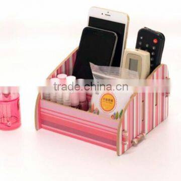 High quality Makeup Cosmetic Holder wood Stationery Organizer home Remote Control Storage Box