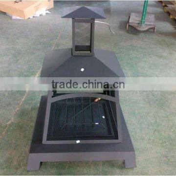 metal outdoor fireplace