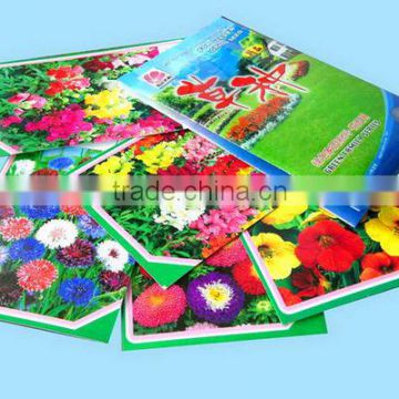 Customize Printed Flower Seed Packet by MOQ 5000pcs