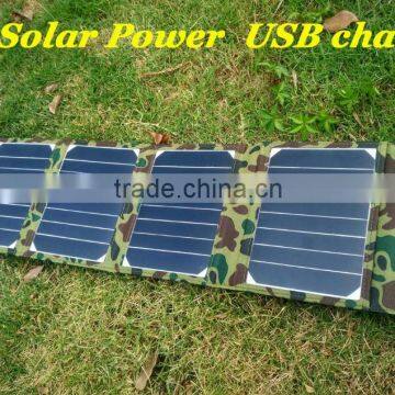 Factory Supply Solar Charger 20W Solar Panel Solar Energy Solar Folding Bag For IPAD Phone USB Charger