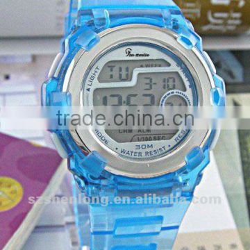 mixed color sports plastic wristwatch