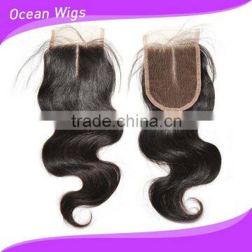 Virgin Hair Bundles With Lace Closure, Body Wave, Natural Color