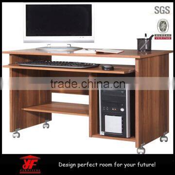 Home office furniture wood computer table with wheels                        
                                                                                Supplier's Choice