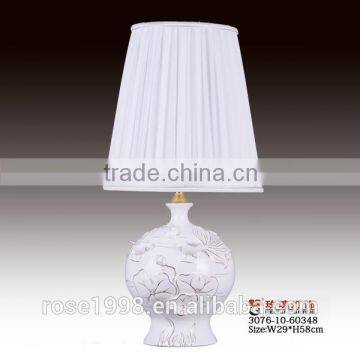 China ceramic lamp base in white color