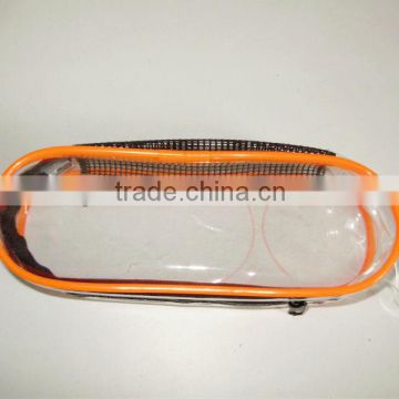 clear plastic zipper case for swimming goggles