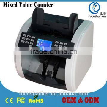 Mixed Notes&Multi-Currency Counter/Money Counter/Bill Counter with UV,MG/MT,IR Detections for USD&GBP&EURO&CAD