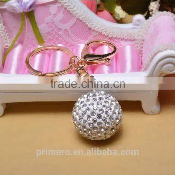 3D Alloy Metal Luxury Car Crystal Rhinestone Ball Keyring Keychain Wholesale photo-3