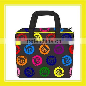 2016 New Design Fashion Product Bros Colorful Lion Nappy 100% Polyester Black Nappy Bag