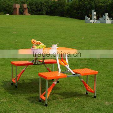 Portable Folding Outdoor Camp Suitcase Picnic Table with 4 Seats