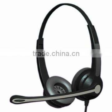 Binaural two ear piece Call center headphone