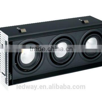 3*10W 3*15W LEDWAY LED indoor MR16 Three-head Trimless Grille spot lamp IP20 with decorated plat