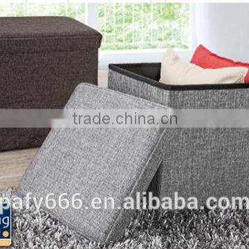 Fabric Foldable Storage Ottoman Storage Case