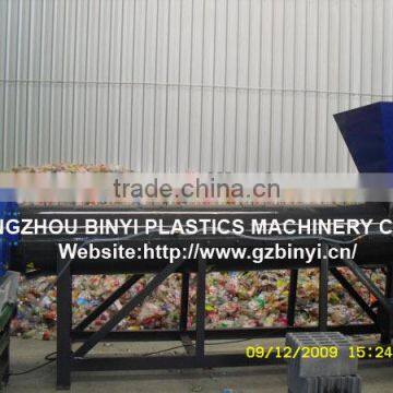 Plastic scrap washing machine, waste PET bottle flakes hot washer factory