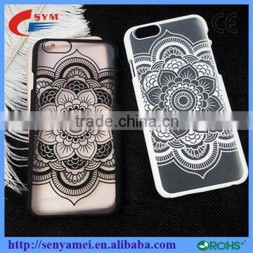 Cheap flowers plastic case for iphone 6 wholesale soft touch cover