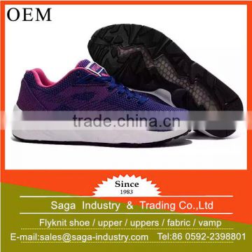 2016 most popular trendy young fashion breathable cheap women flyknit running shoes uppers