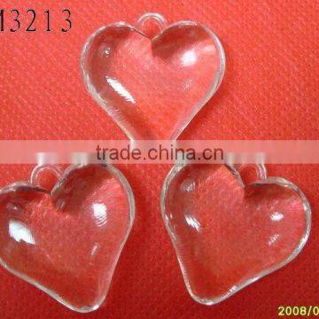 2014 new design crystal acrylic heart bead