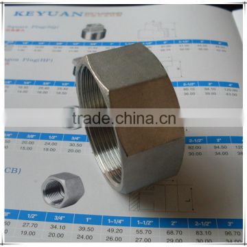 Stainless Steel BSP Hex Cap 316