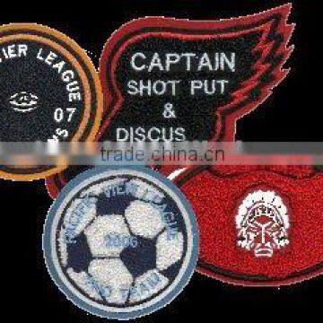 embroidered sports motif patches