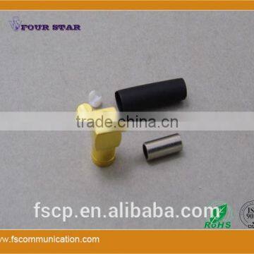 SMB Connector Female Crimp Right Angle for FLEX-2 Cable