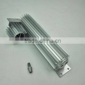 Finned Satin Aluminum Transmission Coolers 12" 15" 18" 24"