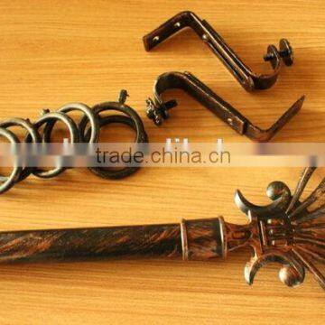 zinc alloy curtain rods for home decoration