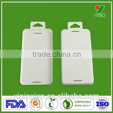 Wholesale Eco-friendly Biodegradable Sugarcane Fiber Phone Case Packaging Tray With Bagasse Pulp photo-3