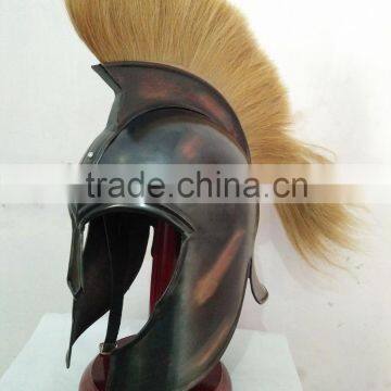NAUTICAL HELMET WITH YELLOW PLUME/DESIGNER YELLOW PLUM CORINTHIAN HELMET NRH2011