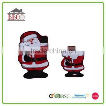 Christmas grandpa shape plastic customized dinner sets