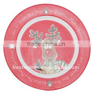 High-grade food round new christmas plates