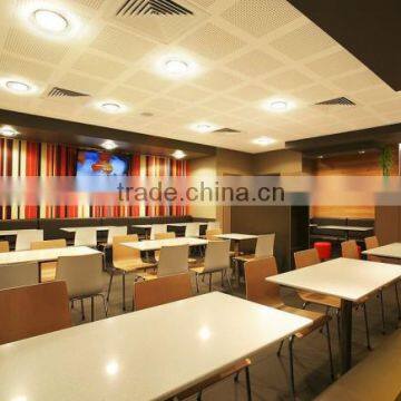 mcdonald's table top white quartz stone