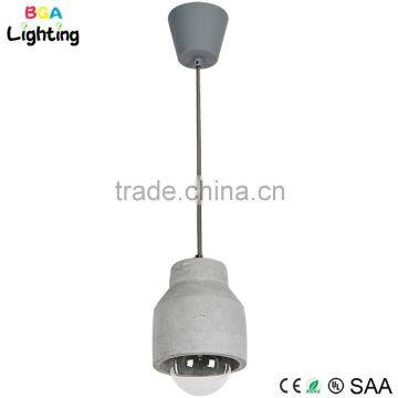 Fancy Concrete Hanging Lamps With Copper Braided Line
