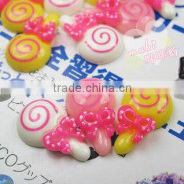 DIY sweet candy flat back resin food cabochon for children's hair charms