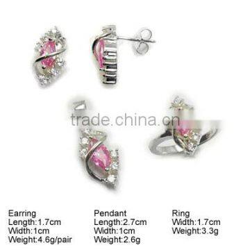 K422S Factory Direct Sale 925 Sterling Silver Jewelry Funky Silver Jewelry Set