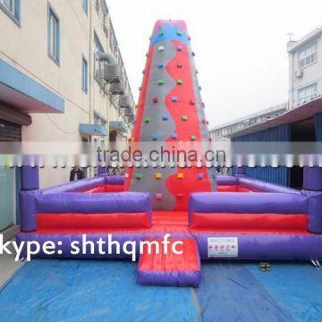 kids outdoor inflatable rock climbing wall