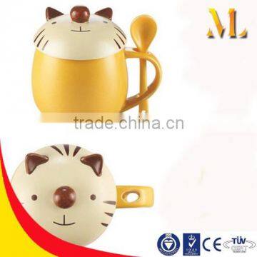Panda Cat Creative Mugs China Cup Drinkware Handle Spoon Mugs Children Gifts photo-3