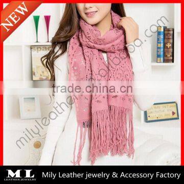 Fashion knit tassel scarf cheap scarf wholesale