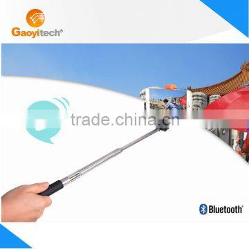 Handheld selfie stick with built-in bluetooth remote shutter