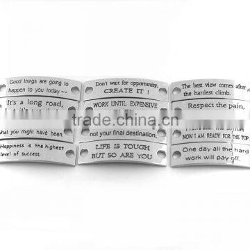 Personalized Leather Bracelets Personalized Bracelets With Engraved Alloy Charms photo-6