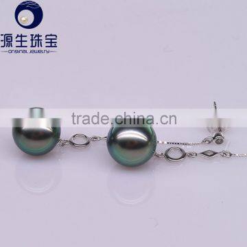 Good Design Bridal Jewelry 18k Gold Tahitian Pearl Drop Earring for Women