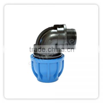 PP Compression Fittings Elbows 90 Degree Male Offtake