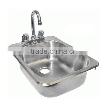 NSF Stainless Steel Hand Wash Sink with Tap Holes