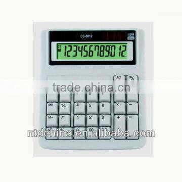 12 digit cheap solar powered calculator office use