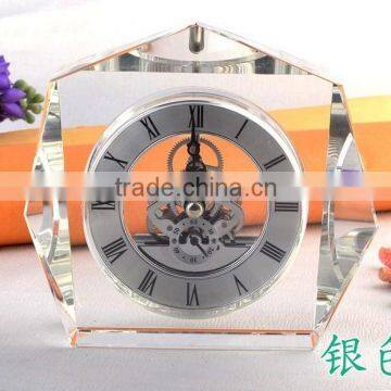 European style best seller fantastic design customized crystal clock for decoration office home wedding gift