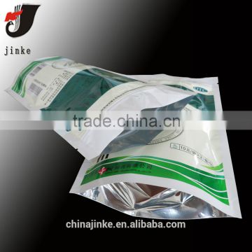 Laminated plastic drug packing bag