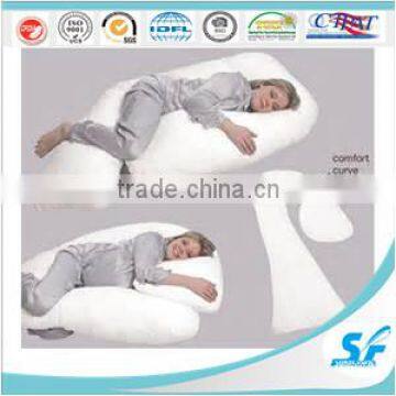 J shape/u shape cotton fabric body pillow for pregnant and baby