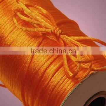 Satin cord Jewelry making supplies-orange color china knot satin cord for jewelry DIY making and craft supplies