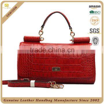 S312A-A2370 2016 Hand Bags Crocodile Leather Crossbody Bag Red Purse China