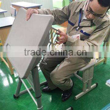 Folding School Desk Adjustable School Desk and Chair Modern School Furniture HXZY049 photo-2